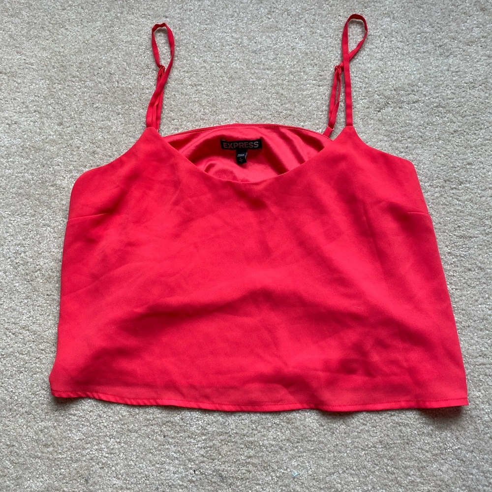 Express Orange Crop Top